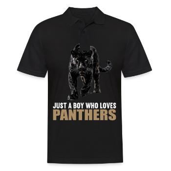 Panthers Panther - Männer Poloshirt - Schwarz - Vorne - Kai (181cm)