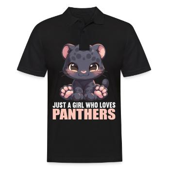 Panthers Panther - Männer Poloshirt - Schwarz - Vorne - Kai (181cm)