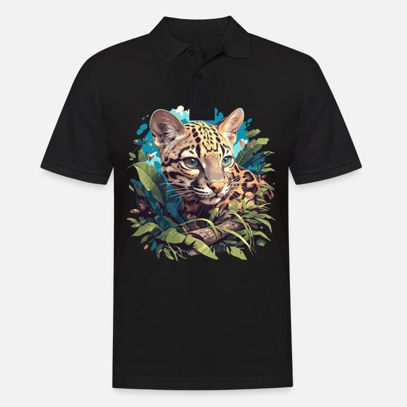 Ocelots Ocelot - Männer Poloshirt - Schwarz