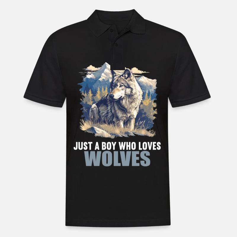 Loups Loup - Polo Homme - noir