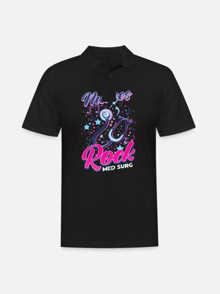 Med Surg Nurse Nurses Rock Med Surg - Men's Polo Shirt - black