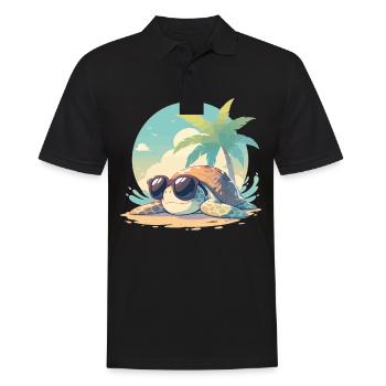 Sea Turtle Meeresschildkröten Meeresschildkröte - Männer Poloshirt - Schwarz - Vorne - Kai (181cm)