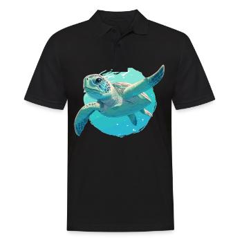 Sea Turtle Meeresschildkröten Meeresschildkröte - Männer Poloshirt - Schwarz - Vorne - Kai (181cm)