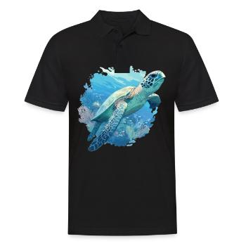 Tortue de mer Meeresschildkröten Meeresschildkröte - Polo Homme - noir - Devant - Kai (181cm)
