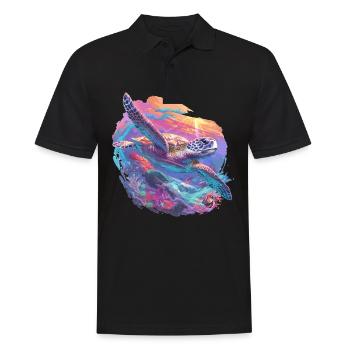 Sea Turtle Meeresschildkröten Meeresschildkröte - Männer Poloshirt - Schwarz - Vorne - Kai (181cm)