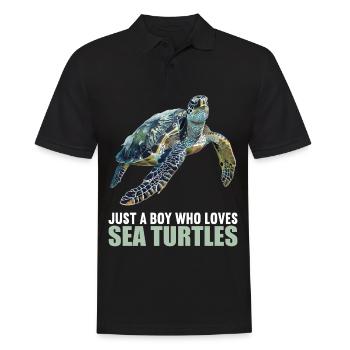Sea Turtle Meeresschildkröten Meeresschildkröte - Männer Poloshirt - Schwarz - Vorne - Kai (181cm)