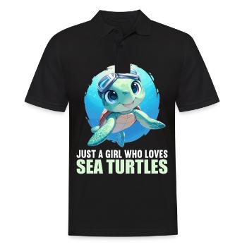 Sea Turtle Meeresschildkröten Meeresschildkröte - Männer Poloshirt - Schwarz - Vorne - Kai (181cm)
