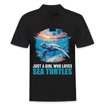 Sea Turtle Meeresschildkröten Meeresschildkröte - Männer Poloshirt - Schwarz - Vorne - Kai (181cm)