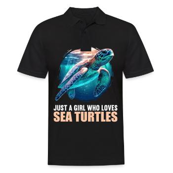 Sea Turtle Meeresschildkröten Meeresschildkröte - Männer Poloshirt - Schwarz - Vorne - Kai (181cm)