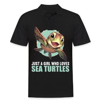 Sea Turtle Meeresschildkröten Meeresschildkröte - Männer Poloshirt - Schwarz - Vorne - Kai (181cm)