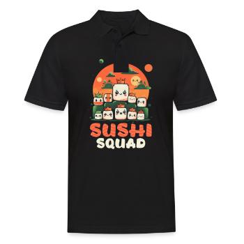 Sushi Roll Sushi Squad - Polo Homme - noir - Devant - Kai (181cm)