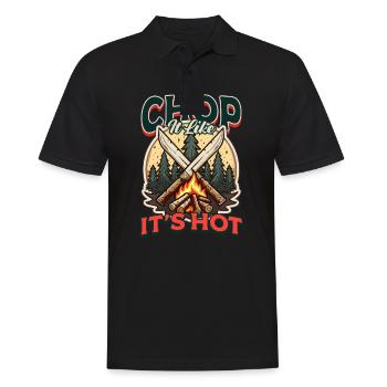 Camp-Chef hacken Sie es, als wäre es heiß - Männer Poloshirt - Schwarz - Vorne - Kai (181cm)
