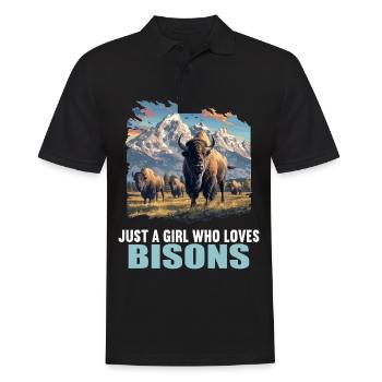 Bisons Bison - Men's Polo Shirt - black - Front - Kai (181cm)