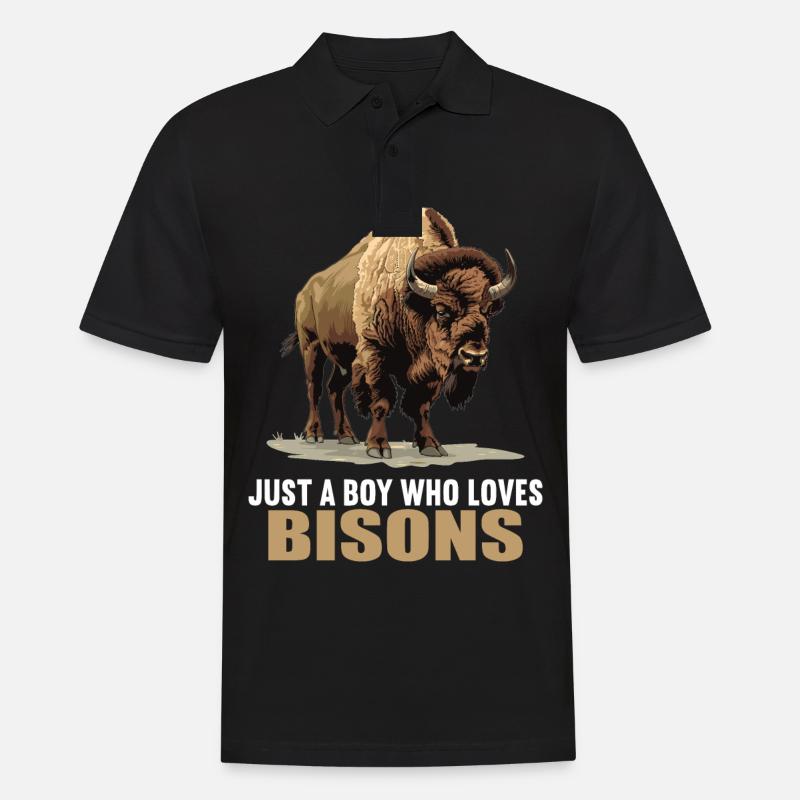 Bisons Bison - Männer Poloshirt - Schwarz