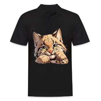 Bobcats Rotluchse Rotluchs Luchs - Männer Poloshirt - Schwarz - Vorne - Kai (181cm)
