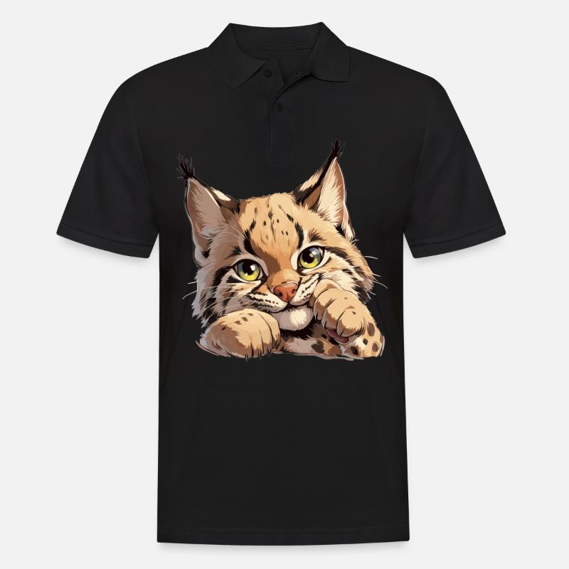 Bobcats Rotluchse Rotluchs Luchs - Männer Poloshirt - Schwarz