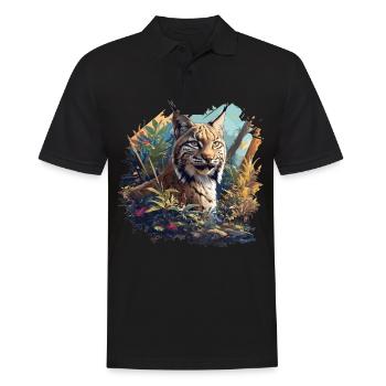 Bobcats Rotluchse Rotluchs Luchs - Männer Poloshirt - Schwarz - Vorne - Kai (181cm)