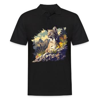 Bobcats Rotluchse Rotluchs Luchs - Männer Poloshirt - Schwarz - Vorne - Kai (181cm)