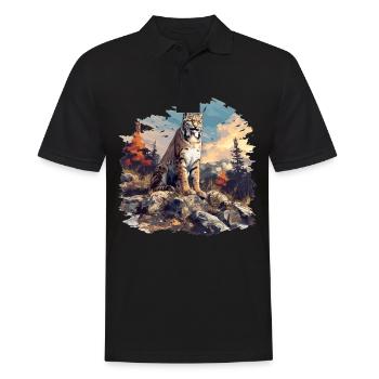 Bobcats Rotluchse Rotluchs Luchs - Männer Poloshirt - Schwarz - Vorne - Kai (181cm)