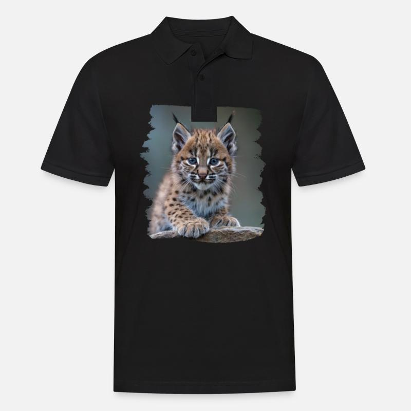 Bobcats Rotluchse Rotluchs Luchs - Männer Poloshirt - Schwarz