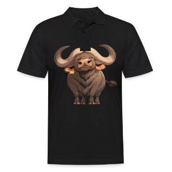 Buffalos Buffalo Büffel - Männer Poloshirt - Schwarz - Vorne - Kai (181cm)