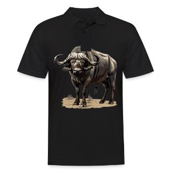 Buffalos Buffalo Büffel - Männer Poloshirt - Schwarz - Vorne - Kai (181cm)