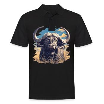 Buffalos Buffalo Büffel - Männer Poloshirt - Schwarz - Vorne - Kai (181cm)