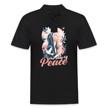 Vierge Marie Notre-Dame de la Paix - Polo Homme - noir - Devant - Kai (181cm)