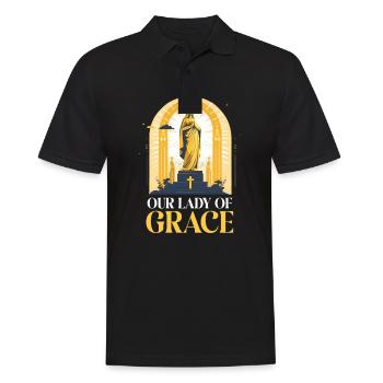 Vierge Marie Notre-Dame de Grâce - Polo Homme - noir - Devant - Kai (181cm)