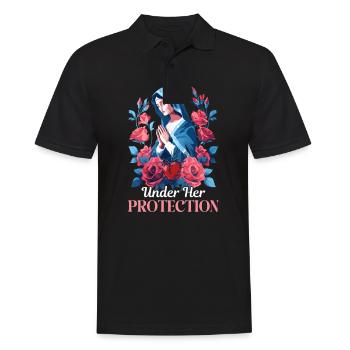 La Vierge Marie sous sa protection - Polo Homme - noir - Devant - Kai (181cm)