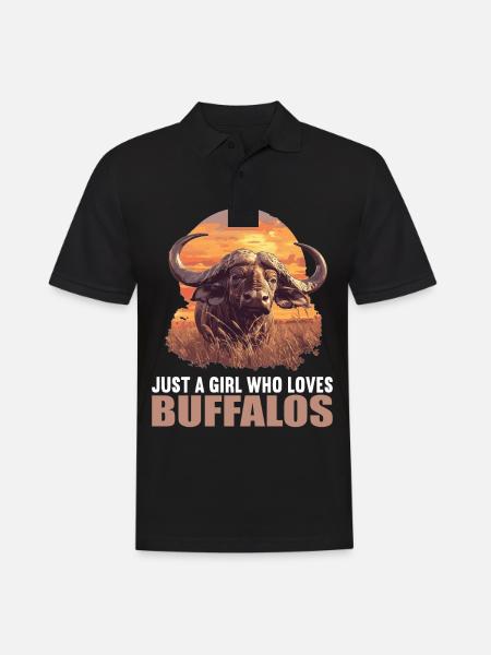 Buffalos Buffalo Büffel - Men's Polo Shirt - black