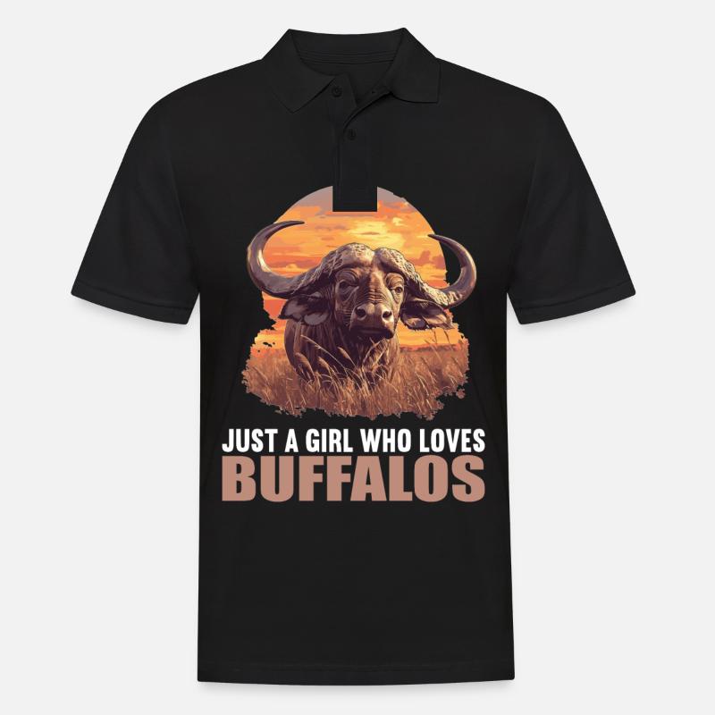 Buffalos Buffalo Büffel - Männer Poloshirt - Schwarz