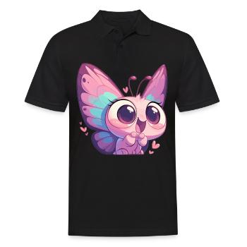 papillon papillons papillon papillon - Polo Homme - noir - Devant - Kai (181cm)