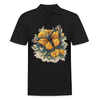 papillon papillons papillon papillon - Polo Homme - noir - Devant - Kai (181cm)