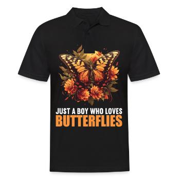 papillon papillons papillon papillon - Polo Homme - noir - Devant - Kai (181cm)