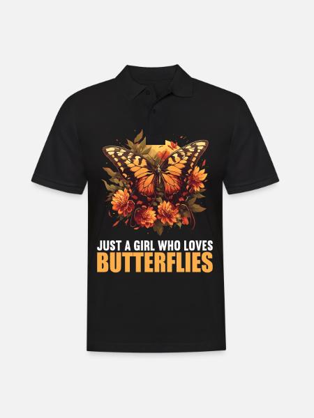 Butterfly Butterflies Butterfly - Men's Polo Shirt - black