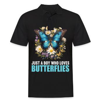 papillon papillons papillon papillon - Polo Homme - noir - Devant - Kai (181cm)