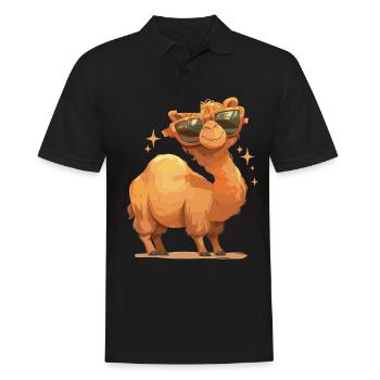 Camel Kamele Kamel - Männer Poloshirt - Schwarz - Vorne - Kai (181cm)