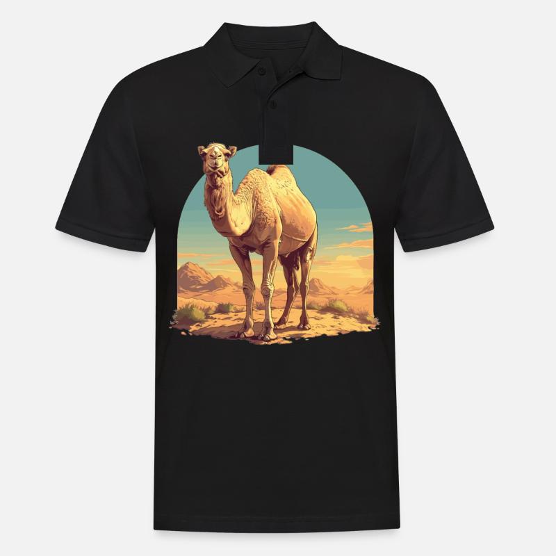 Camel Kamele Kamel - Männer Poloshirt - Schwarz