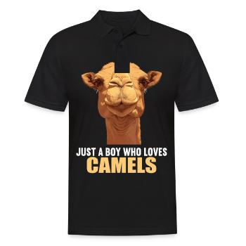 Camel Kamele Kamel - Männer Poloshirt - Schwarz - Vorne - Kai (181cm)