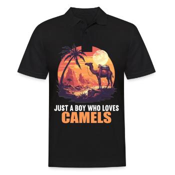 Camel Kamele Kamel - Männer Poloshirt - Schwarz - Vorne - Kai (181cm)