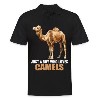 Camel Kamele Kamel - Männer Poloshirt - Schwarz - Vorne - Kai (181cm)