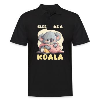 Koala Sleep Like A Koala - Men's Polo Shirt - black - Front - Kai (181cm)