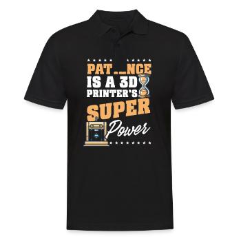 3D Printer Accessories Patience 3D Printer's Power - Men's Polo Shirt - black - Front - Kai (181cm)