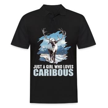 Caribou Karibus Karibu - Männer Poloshirt - Schwarz - Vorne - Kai (181cm)
