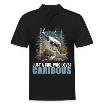 Caribou Karibus Karibu - Männer Poloshirt - Schwarz - Vorne - Kai (181cm)