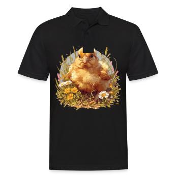 Rooster Hähne Hahn - Männer Poloshirt - Schwarz - Vorne - Kai (181cm)