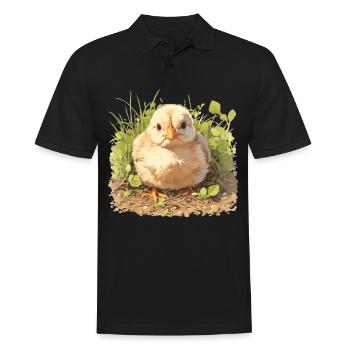 Rooster Hähne Hahn - Männer Poloshirt - Schwarz - Vorne - Kai (181cm)