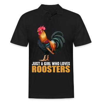 Rooster Hähne Hahn - Männer Poloshirt - Schwarz - Vorne - Kai (181cm)