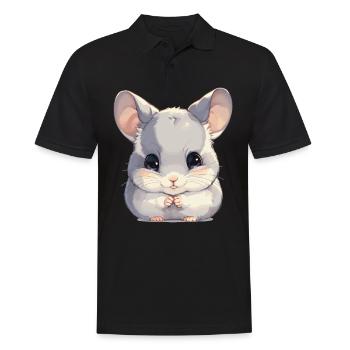 Chinchillas Chinchilla - Männer Poloshirt - Schwarz - Vorne - Kai (181cm)